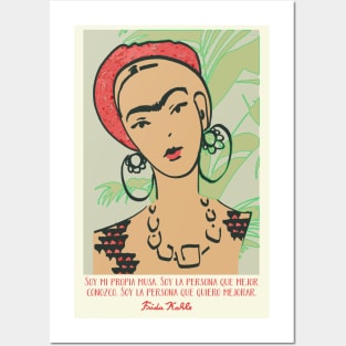 FRIDA KAHLO Mexican Feminist portrait painting Posters and Art